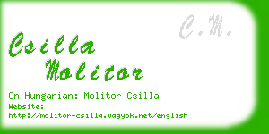 csilla molitor business card